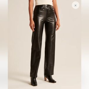 Abercrombie & Fitch Black Leather Pants - Size 29/8R Curve Love